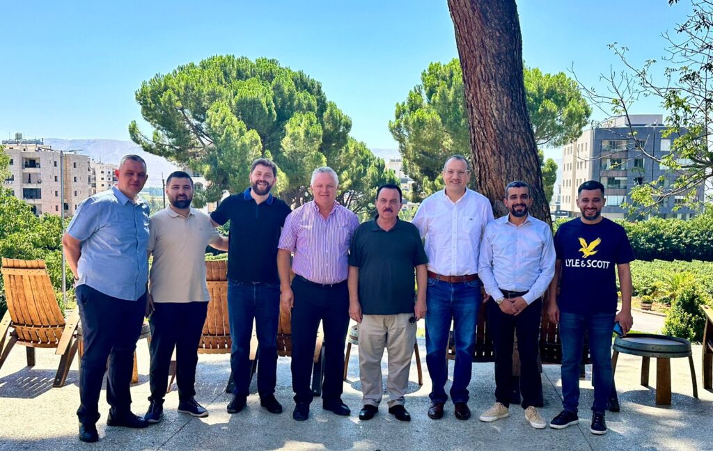 UTRIX and DMA Group management teams in Zahle, Lebanon.